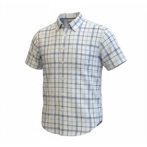 Cremiux Mens Plaid Button Up Short Sleeve Shirt Casual Summer Beach 3XB